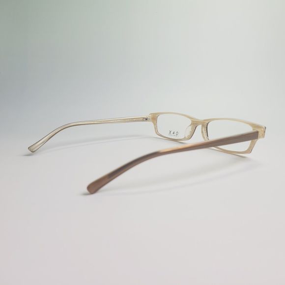 O&X New York OP-41 eyeglasses beige brown rectangular full frame 53-17 140 C7 - Picture 7 of 11